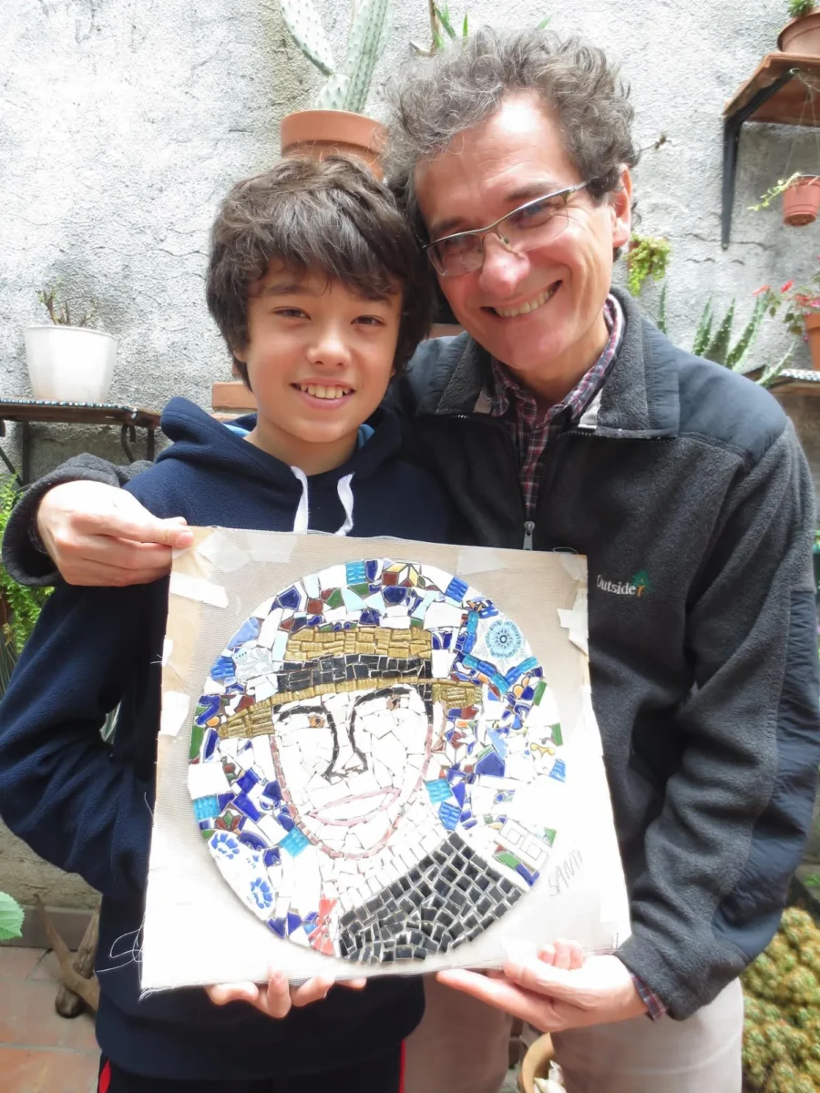 Santi y Mario, padre e hijo