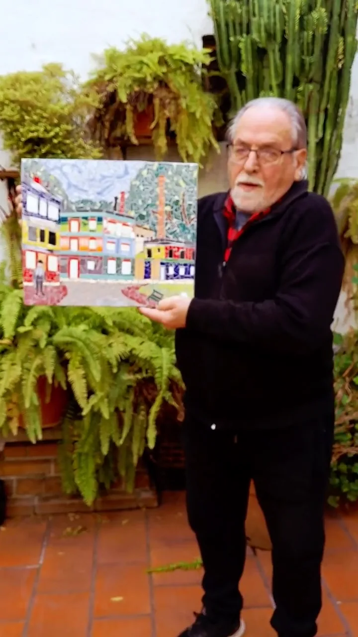 En el taller de mosaico